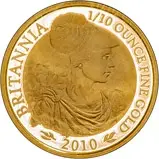 2010 0.1 oz Gold Coin Britannia Proof 20908