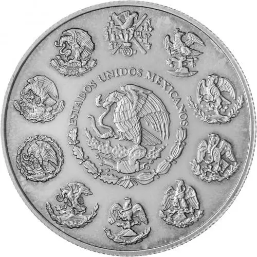 2002 Silver 1 Ounce Libertad Onza 1 Onza  Coin Single Mexico Mexico City Mint rev