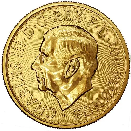 2024 Gold Britannia 1 oz Bullion Coin obverse chards image crop