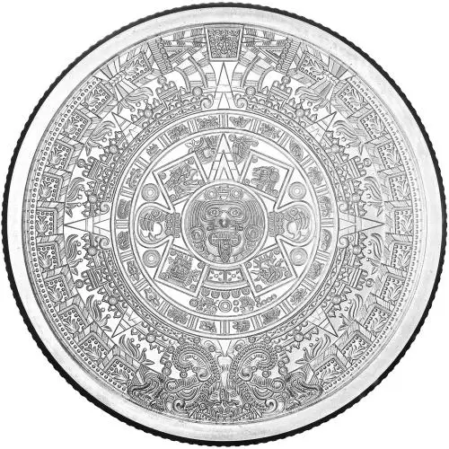 The Aztec Calendar 5 Ounce Silver Round in Capsule - Pre-Owned reverse