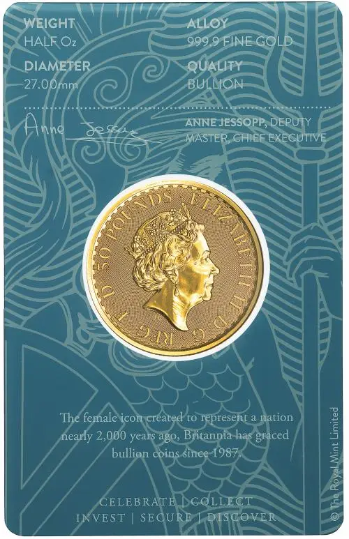 2023 Elizabeth II Gold Britannia 0.5 oz Bullion Coin - In Sleeve obverse 1 