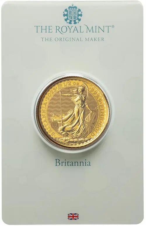 2023 Elizabeth II Gold Britannia 0.5 oz Bullion Coin - In Sleeve reverse1