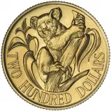 1983 Gold Koala $200 Dollar Coin In Sleeve with Cert 