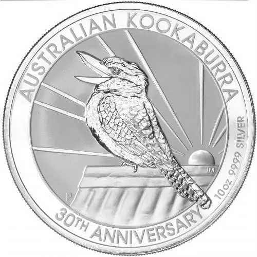 2020 Silver Kookaburra 10 oz '30th Anniversary' Bullion  Coin  reverse 1