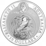 2020 Silver Kookaburra 10 oz '30th Anniversary' Bullion  Coin  obverse