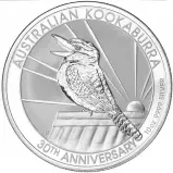 2020 Silver Kookaburra 10 oz '30th Anniversary' Bullion  Coin 