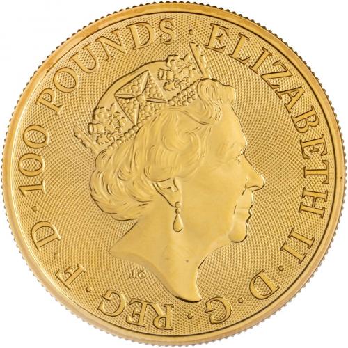 2018 Gold QEII 1 Ounce £100 Dragons Royal Mint Coin | Chards
