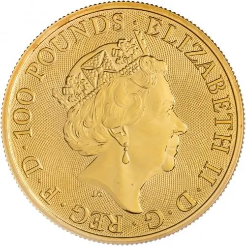 2018 Gold 'Two Dragons' 1 oz Bullion Coin Obverse