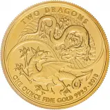 2018 Two Dragons Gold 1 oz Bullion Coin 