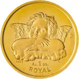 2003 Gold Royal Cherub 1 Ounce Uncirculated Coin Elizabeth II Gibraltar