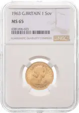 1963 Gold Sovereign Elizabeth II - NGC Graded