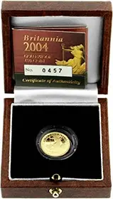 2004 0.1 oz Gold Coin Britannia Proof