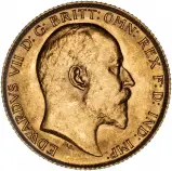 1906 Gold Half Sovereign Edward VII London aEF obverse1