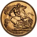 1906 Gold Half Sovereign Edward VII London