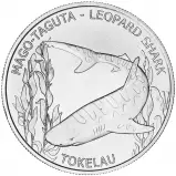 2018 Silver 1 Ounce Leopard Shark $5 Tokelau Coin