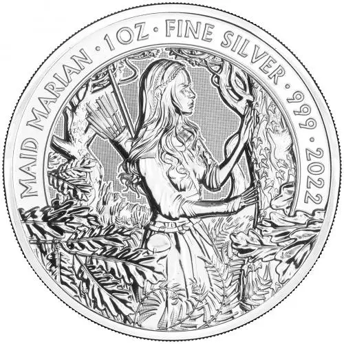 2022 Silver 1 oz Myths & Legends Maid Marian Coin Pre-Owned reverse