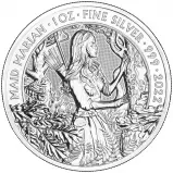 2022 Silver 1 oz Myths & Legends Maid Marian Coin Pre-Owned