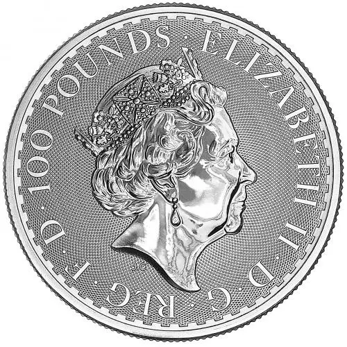 2022 Platinum Britannia 1 oz Bullion Coin - Pre-Owned obverse chards image crop
