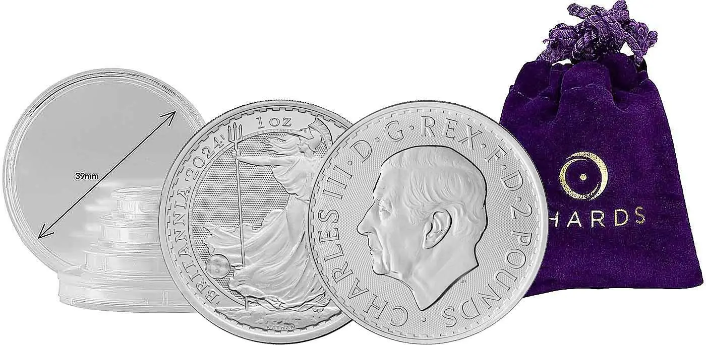 4 Pc Lot Britannias 1 Oz Silver Coins 2014 IN CAPSULE