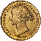 1866 Gold Victoria Full Sovereign Sydney Mint Australia