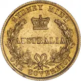 1866 Gold Victoria Full Sovereign Sydney Mint Australia Better than Bullion  rev