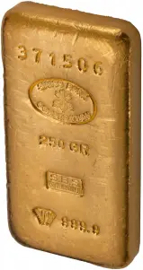 Swiss Bank Corporation Gold 250g Cast Bar - Pre-Owned  side view