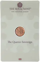 2022 Elizabeth II Platinum Jubilee Gold Bullion Quarter Sovereign - In Sleeve