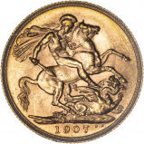 貨幣 1907 Gold Sovereign Edward VII Melbourne 1904 Gold Sovereign Coin Edward VII Melbourne - $1,201