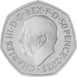 2023 The Snowman Silver Proof 50 Pence Coin  obverse