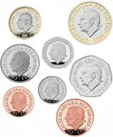 2023 King Charles III Base Metal Proof Definitive Annual - 8 Coin Set obverse