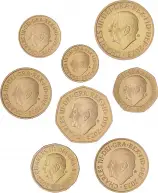 2023 King Charles III Gold Proof Definitive Annual - 8 Coin Set obv
