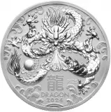 2024 Year of the Dragon Australian Lunar 2 oz Silver Bullion Perth Mint Coin 