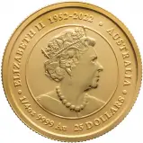 2024 Year of the Dragon Australian Lunar 0.25 oz Gold Bullion Perth Mint Coin Chards Obverse image