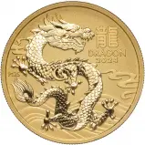 2024 Year of the Dragon Australian Lunar 1 oz Gold Bullion Perth Mint Coin 