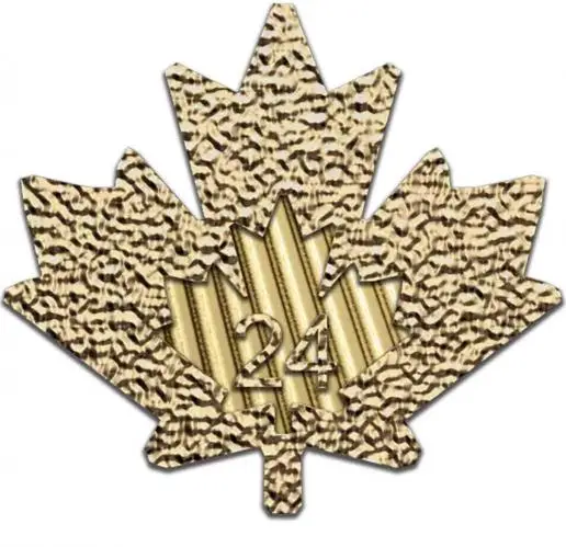 2024 Gold Maple Leaf 1 oz Bullion Coin privy mark
