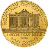 2024 Austrian Philharmonic 1 oz Gold Bullion Coin obverse crop official image