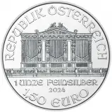 2024 Austrian Philharmonic 1 oz Silver Bullion Coin austrian mint obverse