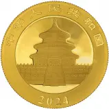 2024 Chinese 15g Panda Gold Bullion Coin obverse chards image crop