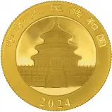 2024 Chinese 8g Panda Gold Bullion Coin obverse