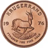 1976 1 oz Gold Krugerrand Bullion Coin reverse chards image crop