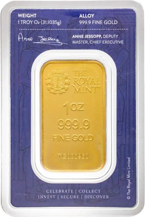 1 Ounce Three Graces Gold Wafer Bar Reverse