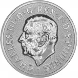 2024 Tudor Beasts Seymour Unicorn 2 oz Silver Bullion Coin Obverse Image-Chards