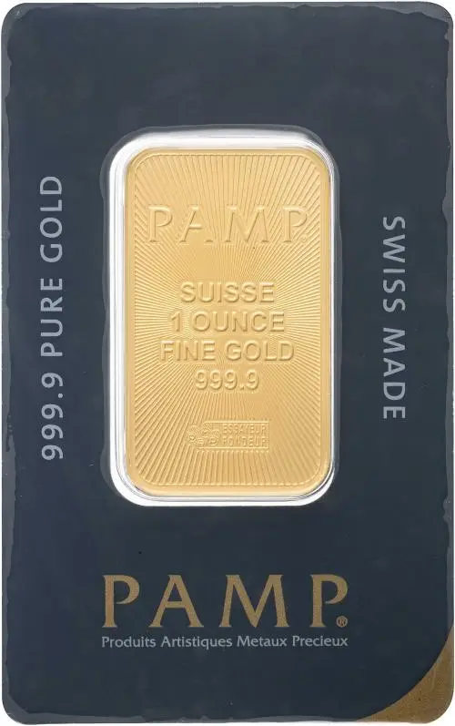 PAMP Suisse oz Gold Bar Pre-Owned Chards