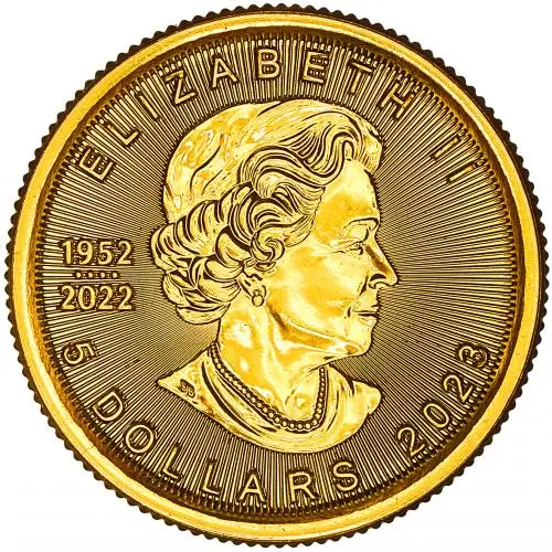 2023 Gold Bullion 0.1 Ounce Maple  Coin  obverse