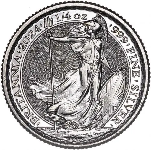 2024 King Charles III Britannia 0.25 oz Silver Bullion Coin reverse chards image crop