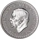 2024 King Charles III Britannia 0.25 oz Silver Bullion Coin obverse chards image crop