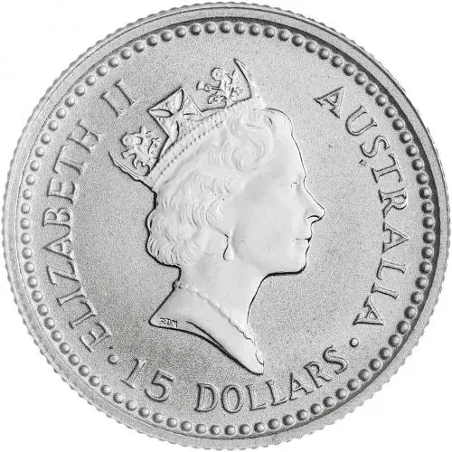 1991 Platinum Bullion 0.1 Ounce Koala Elizabeth II Australian Dollar $50 Coin Single Australia Perth Mint obv