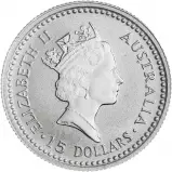 1991 Platinum Bullion 0.1 Ounce Koala Elizabeth II Australian Dollar $50 Coin Single Australia Perth Mint obv