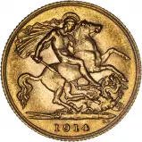 1914 Gold Half Sovereign George V London