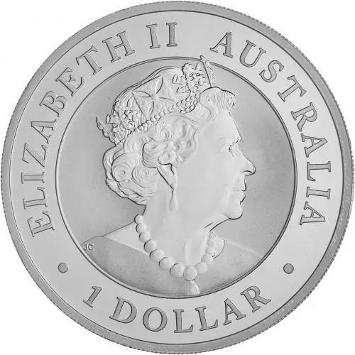 2023 Silver Bullion 1 Ounce Kookaburra Elizabeth II Australian Dollar $1  Coin Single Australia Perth Mint obverse